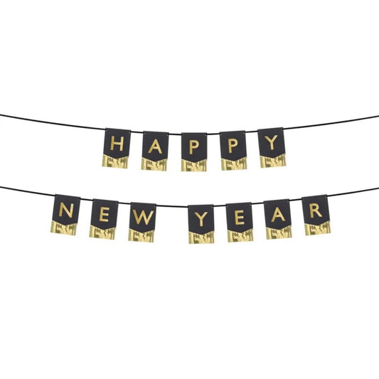 Guirlande Happy New Year avec frange (1m35)