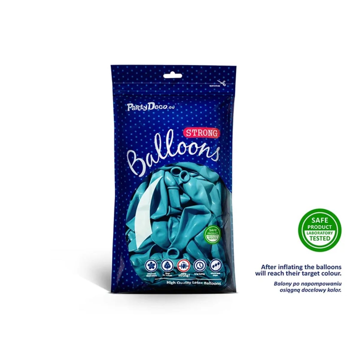 Ballons Bleu Caraïbes 30cm (50pcs)