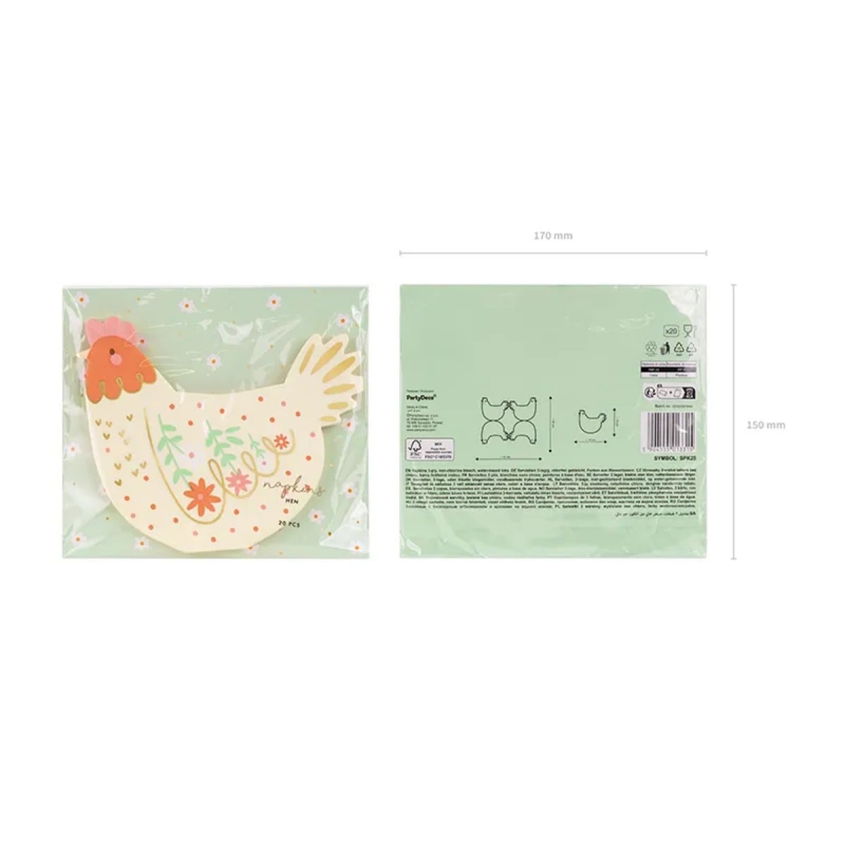Serviette Poule (20pcs)