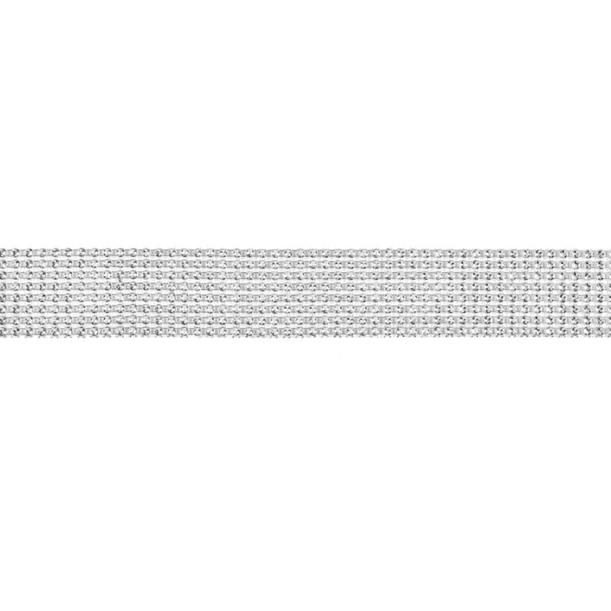 Ruban Strass Argent (4cm)