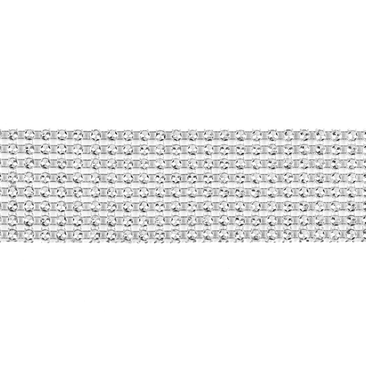 Ruban Strass Argent (4cm)