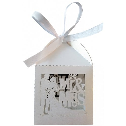 Boite à dragées "Mr & Mrs" (10pcs)