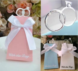 Boite à dragées "With this ring" Rose (10 pcs)