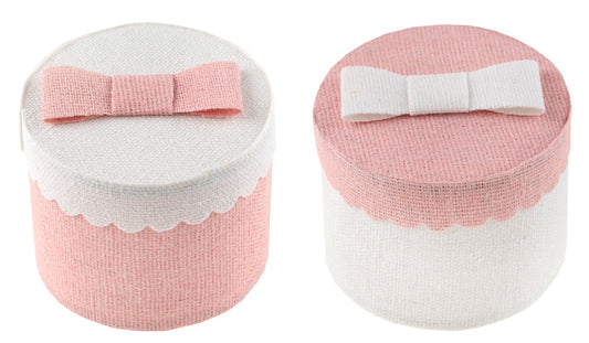 Boite ronde Rose (4pcs)