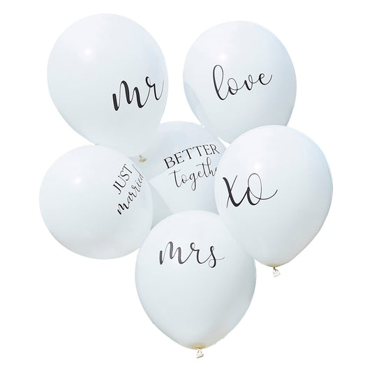 Ballons Mariage assortis (6pcs)