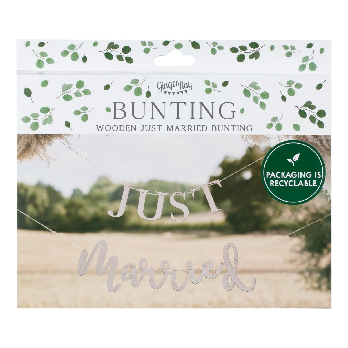 Guirlande Just Married en Bois