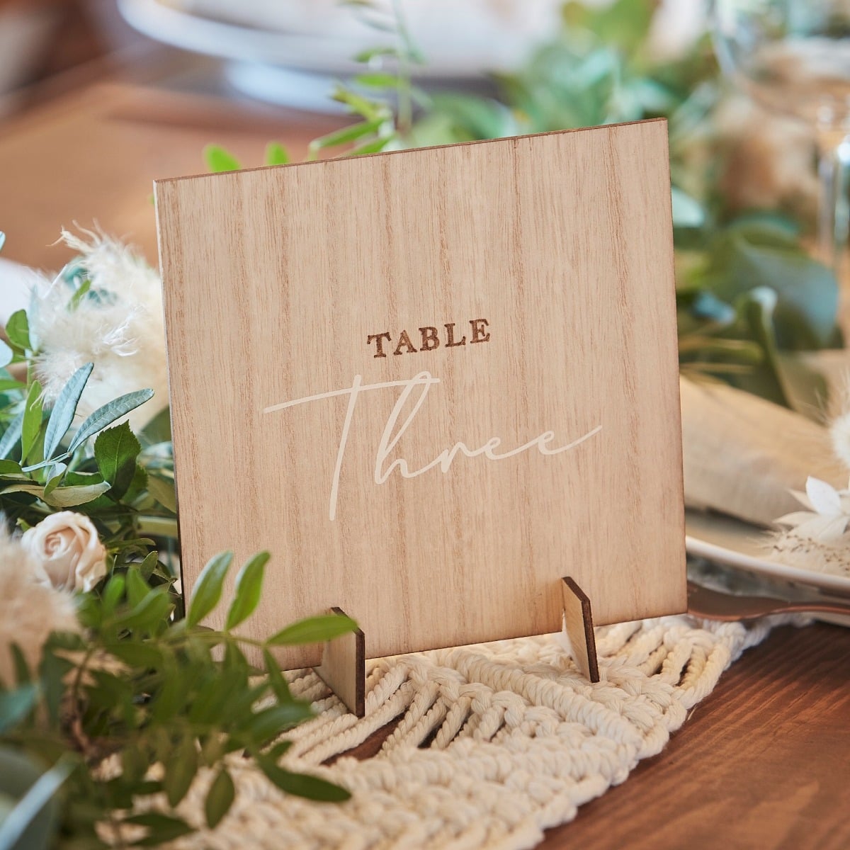 Marques Table en Bois 1 à 12 (set)