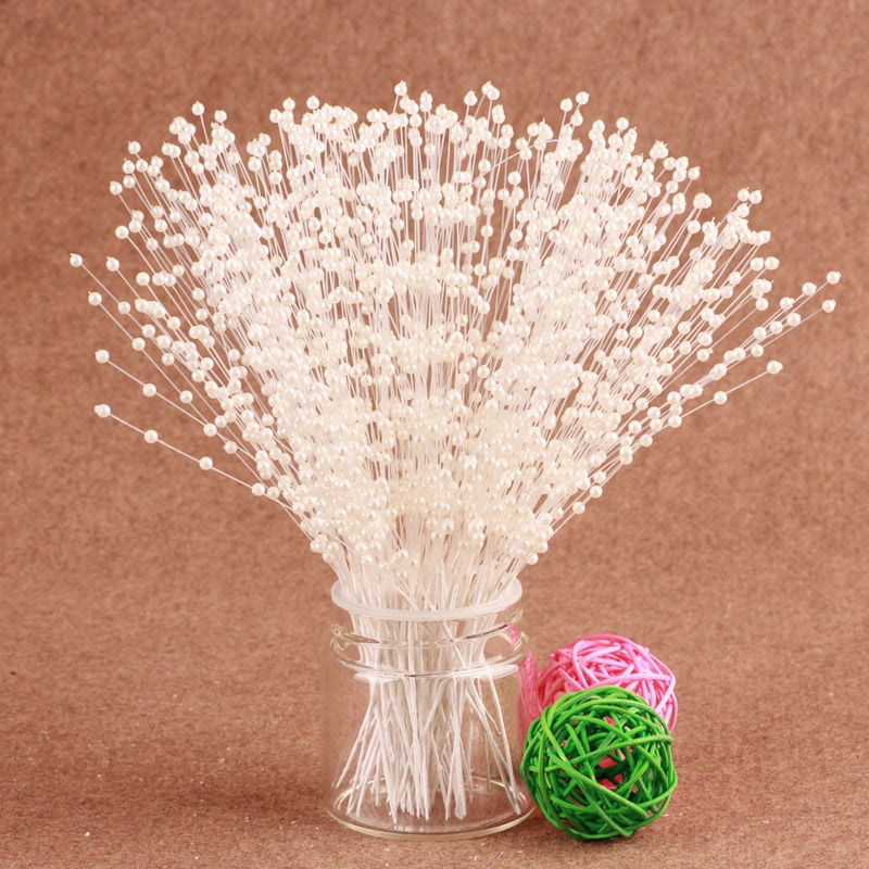 Branches perlées blanches (100pcs)