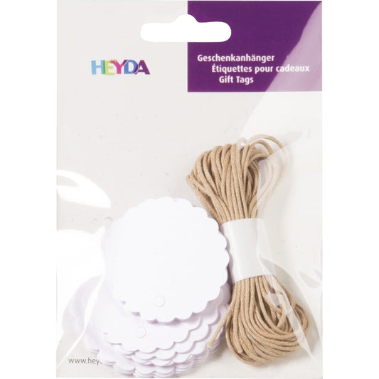 Etiquettes pour cadeaux - Ronde Blanc (30pcs)