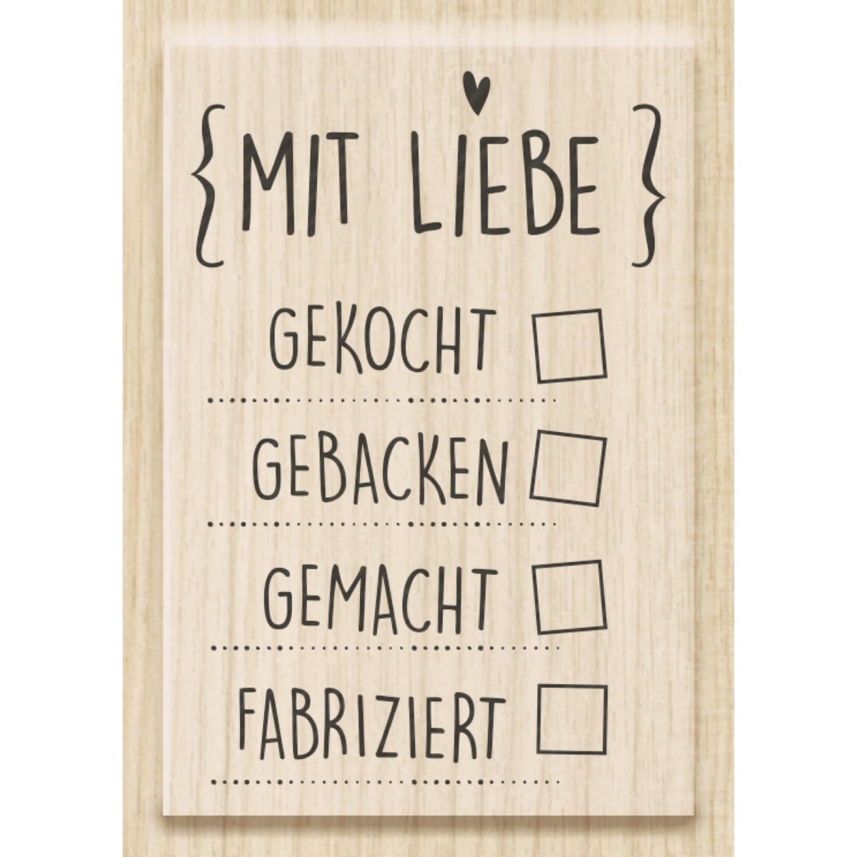 Tampon à motif - Mit Liebe