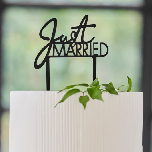 Décoration de gâteau - Acrylique - Just Married