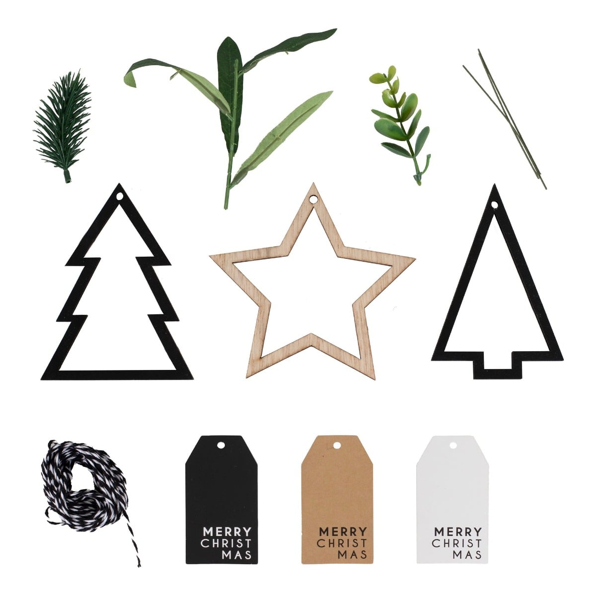 Etiquettes cadeaux - Bois noir
