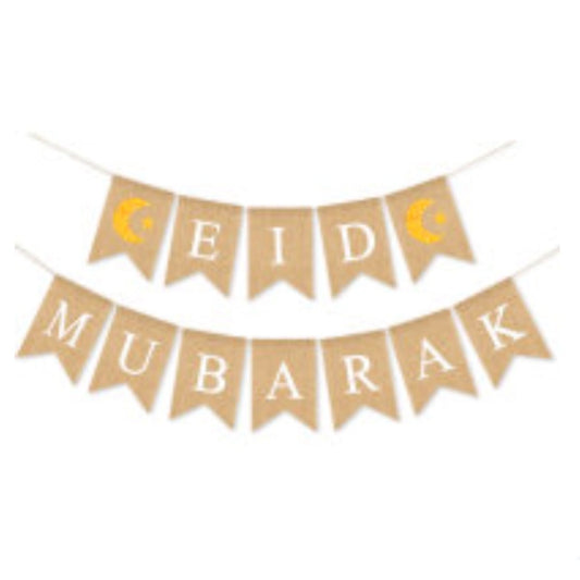 Guirlande en lin - Eid Mubarak