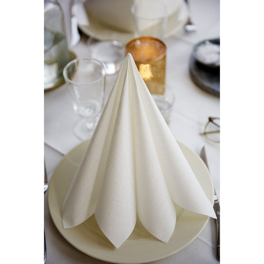 Serviettes Dunilin® Blanc 40x40cm 3 plis (45pcs)