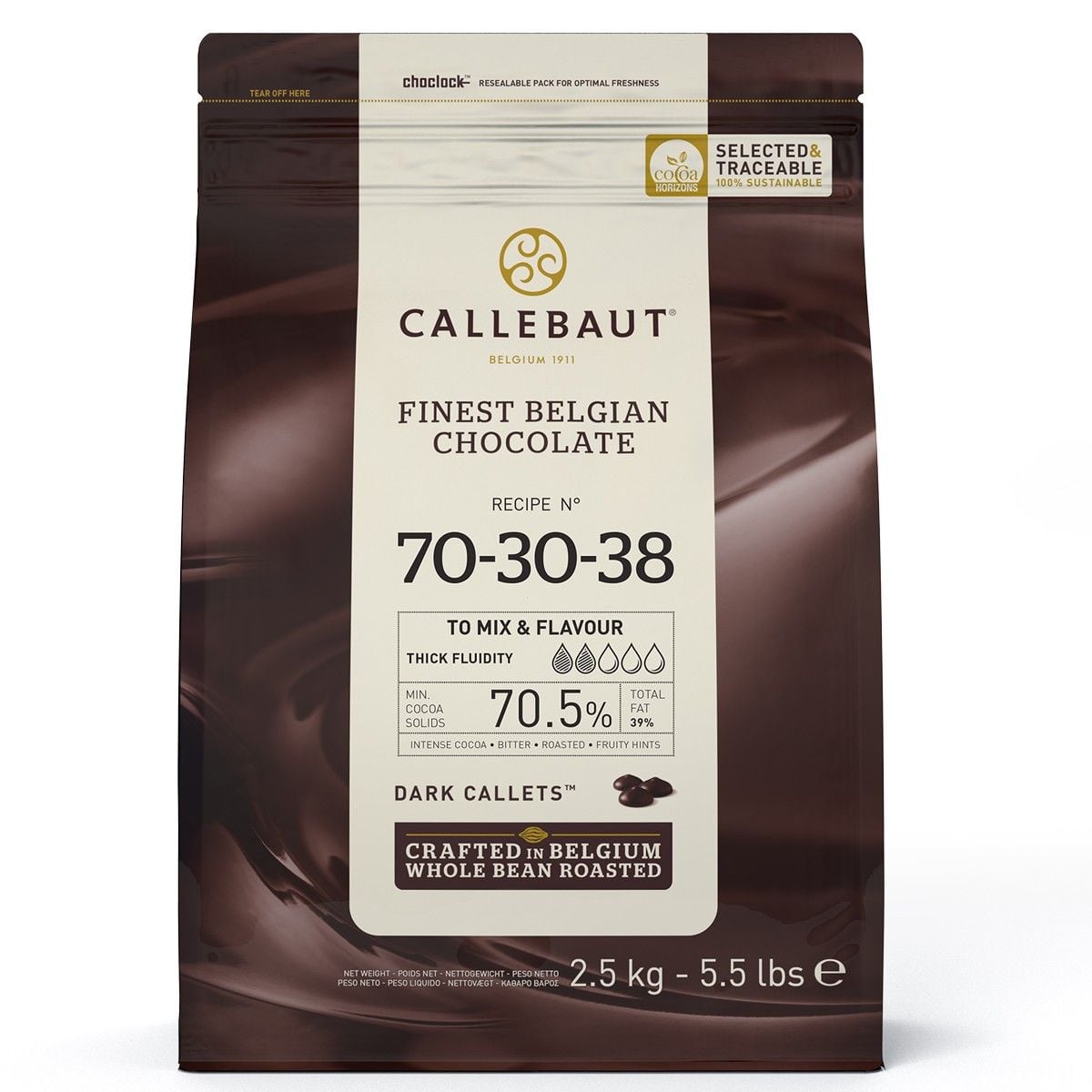 Callebaut Chocolat Noir Intense (70.5%) - 2.5kg