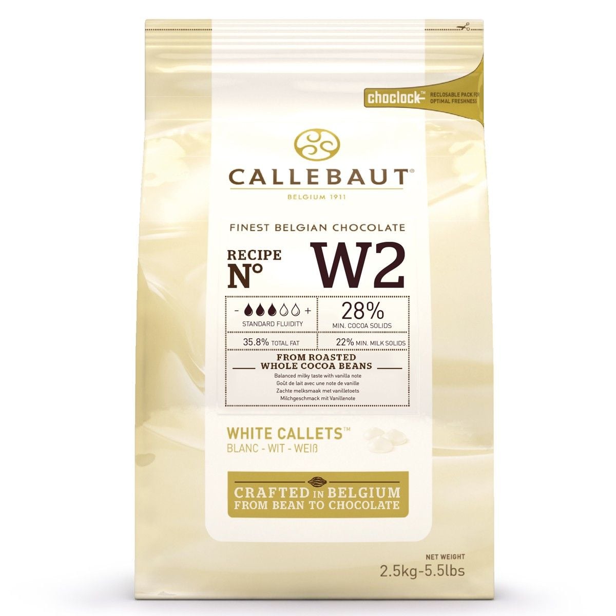 Callebaut Chocolat Blanc 28% - 2.5kg