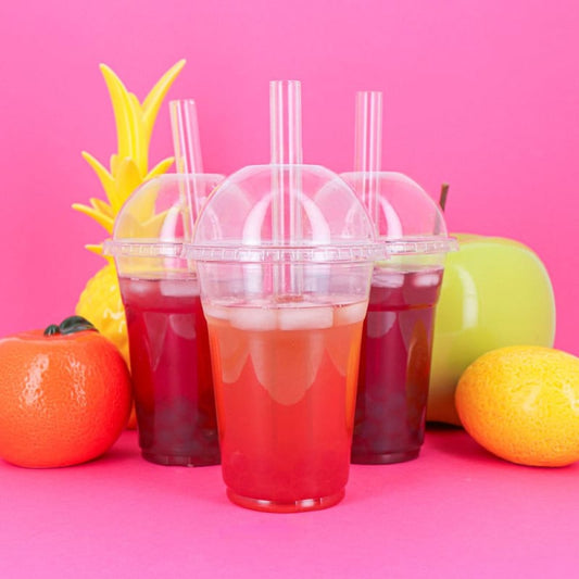 5 gobelets et couvercles bubble tea - 700 ml