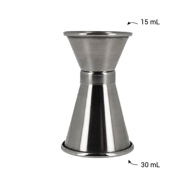 Double verre doseur à cocktail 15/30 ML en inox