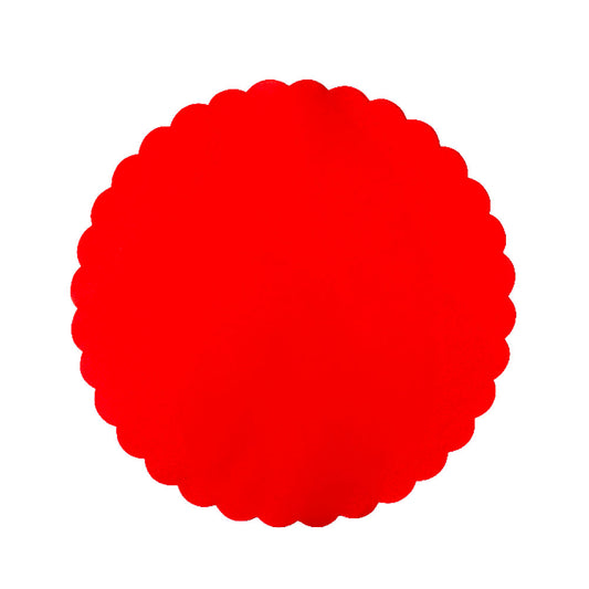 Decora Napperons en papier rouges Ø30 cm (10 pièces)