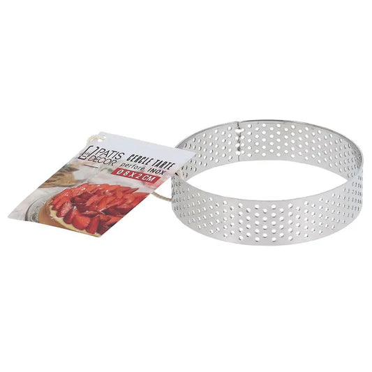 Patisdecor Cercle à tarte perforé (Ø 24 cm, h 2 cm)