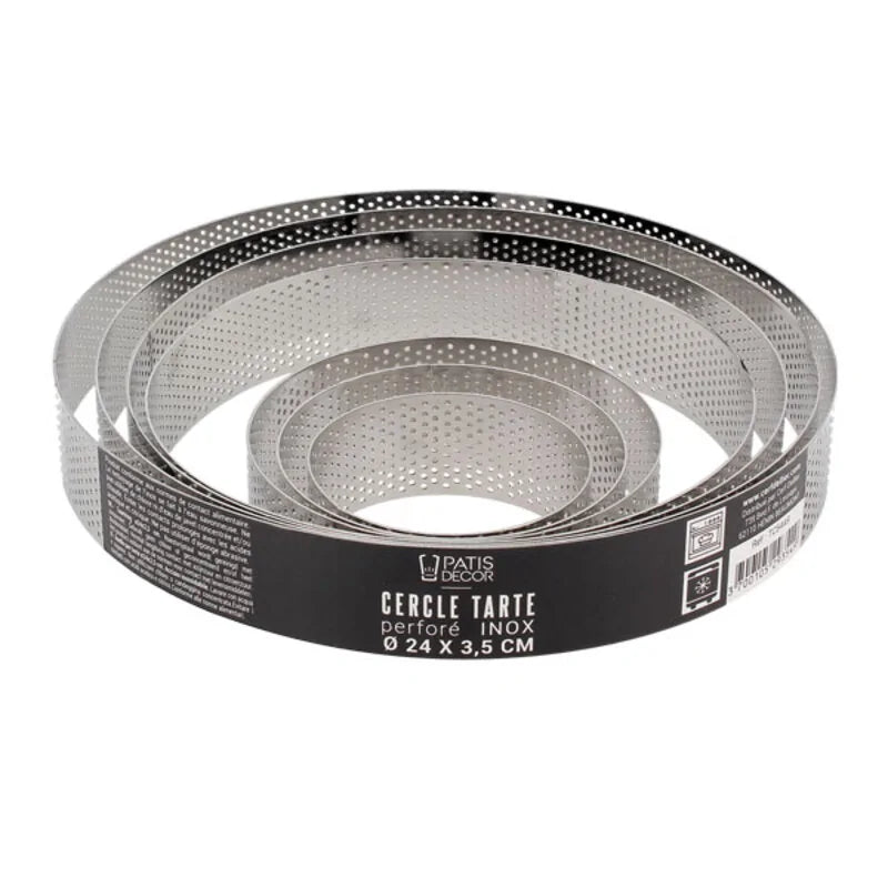 Patisdecor Cercle à tarte perforé (Ø 24 cm, h 3.5 cm)
