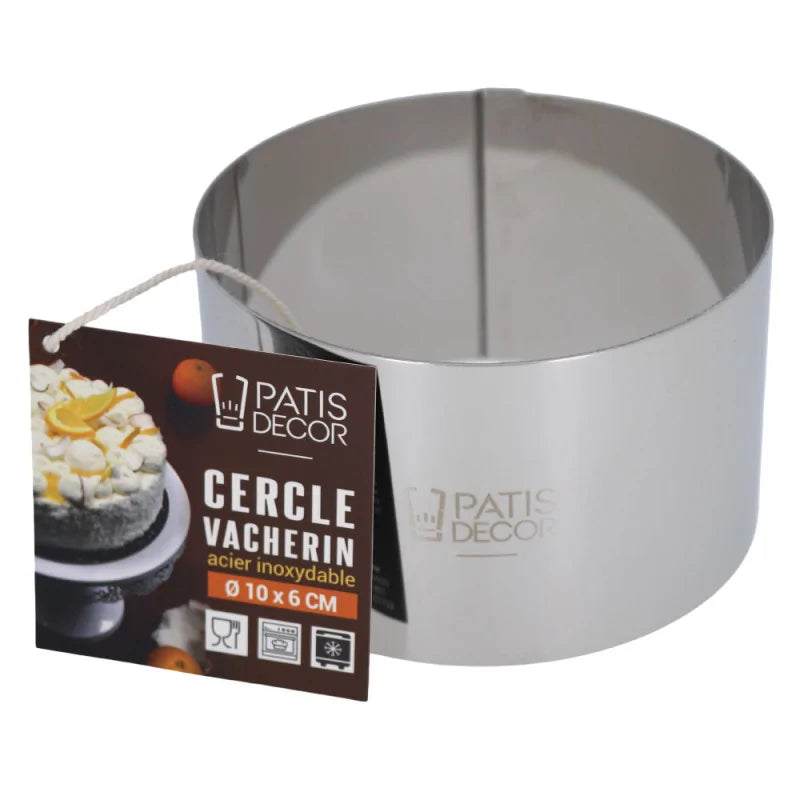 Patisdecor Cercle à vacherin inox (Ø 24 cm, h 6 cm)