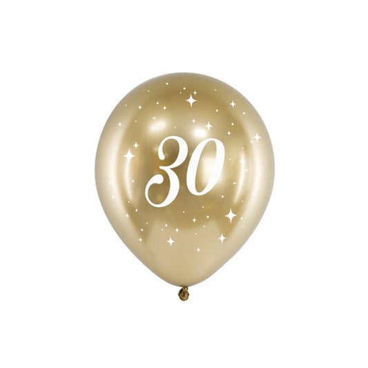 Ballon Or - Age (6pcs)