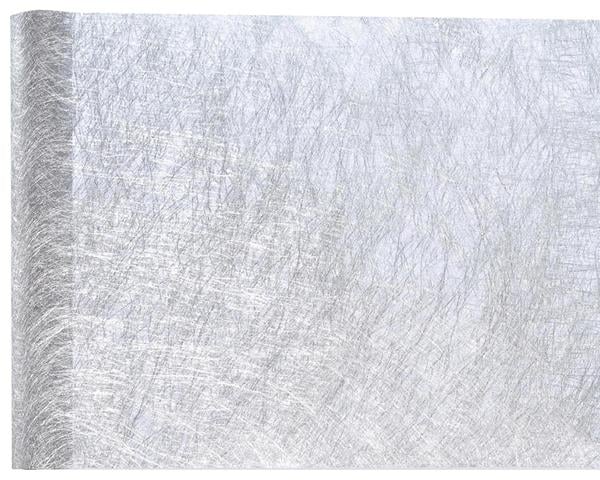 Chemin de table Fanon Metallisé - Argent (5m)