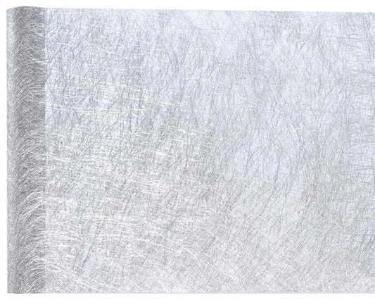 Chemin de table Fanon Metallisé - Argent (5m)