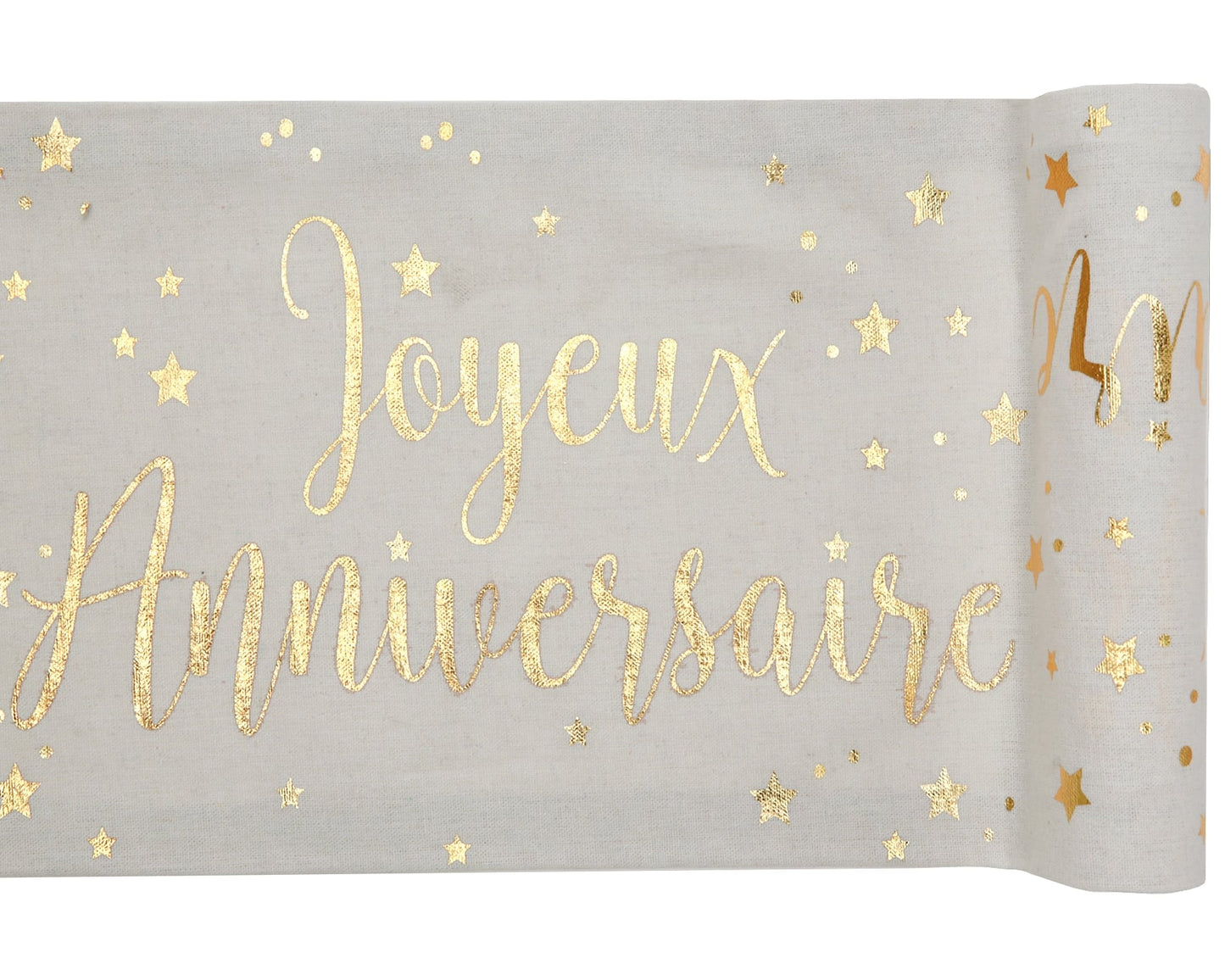 Chemin de table "Joyeux Anniversaire" Or (3m)