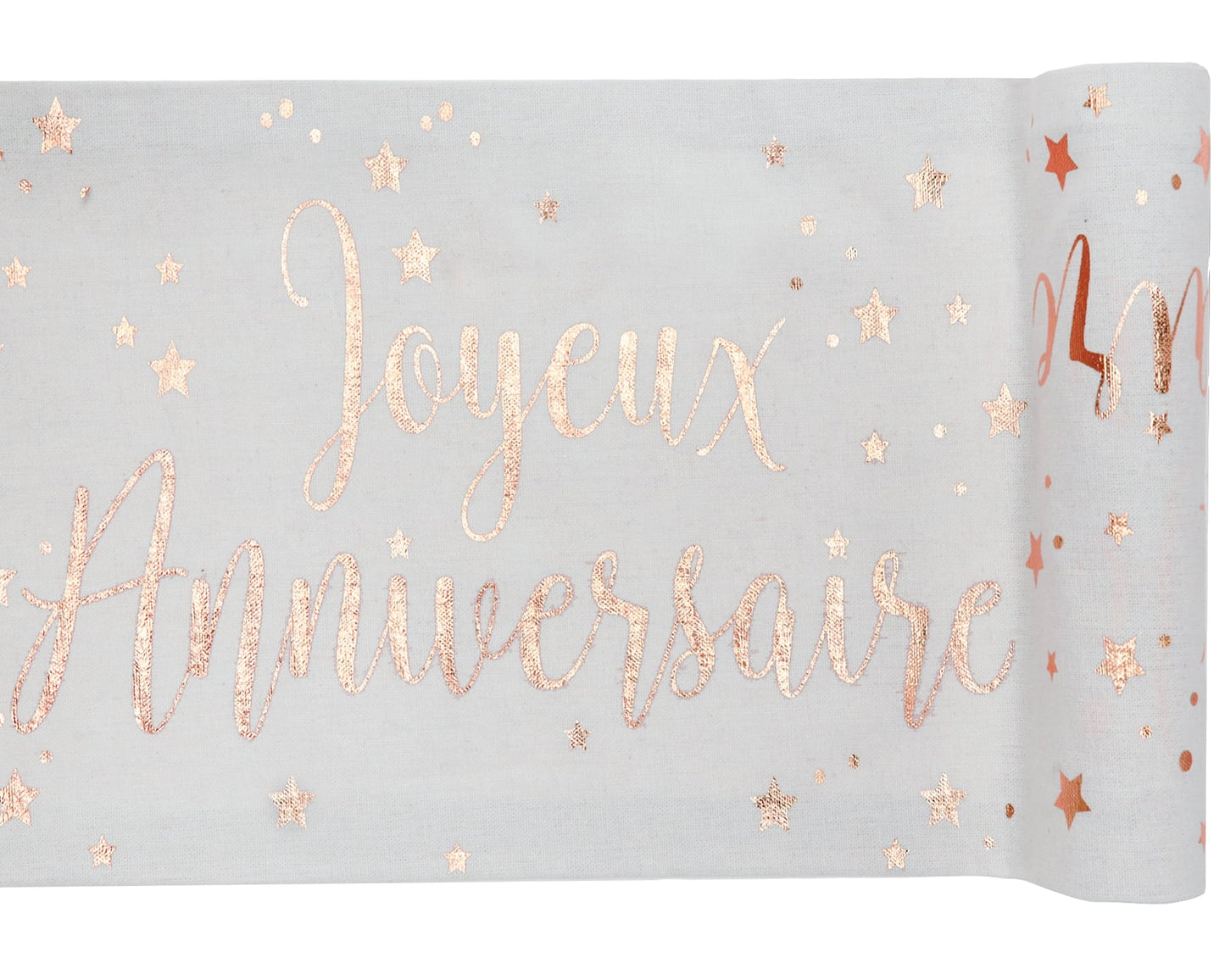 Chemin de table "Joyeux Anniversaire" Rosegold (3m)