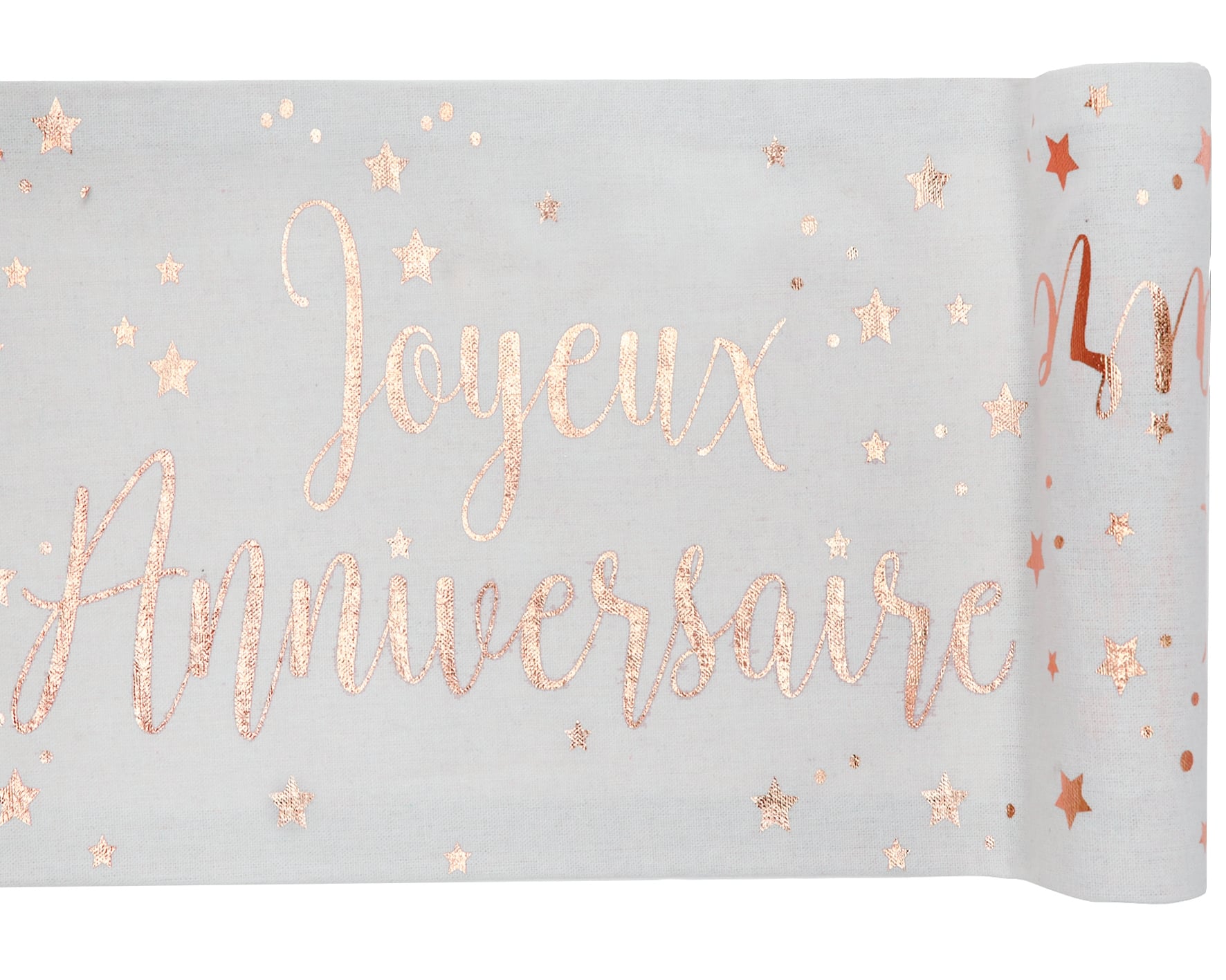 Chemin de table "Joyeux Anniversaire" Rosegold (3m)