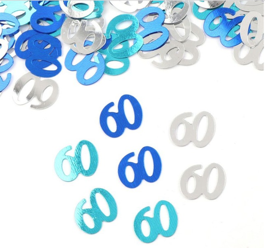 Confettis Age "60" - Série Bleu (100 pcs)