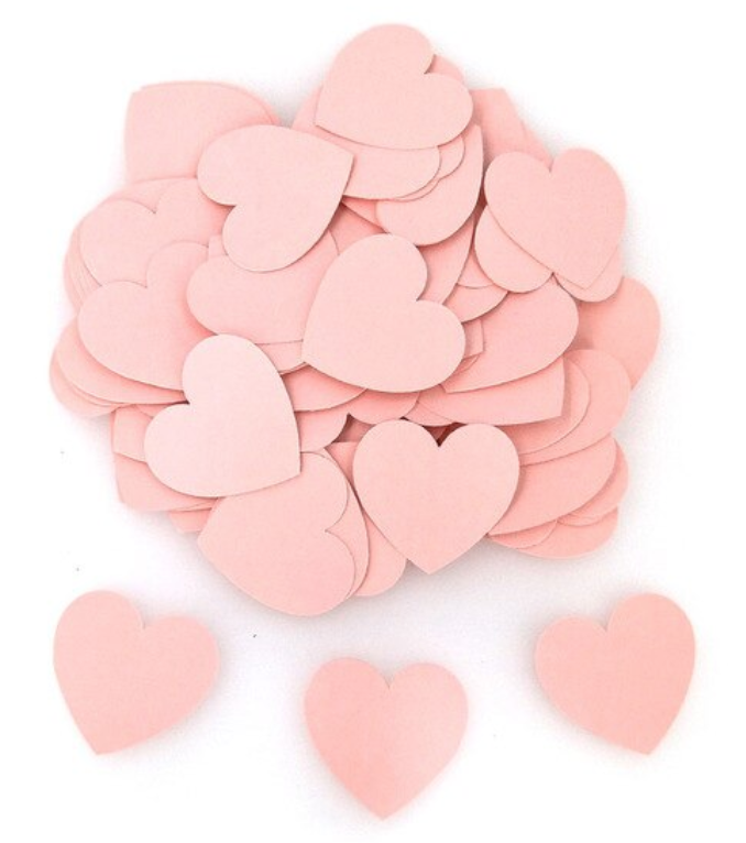 Confettis Coeur - Rose (100 pcs)
