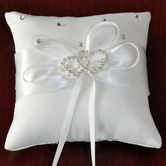 Coussin pour alliances - Coeur entremêlés