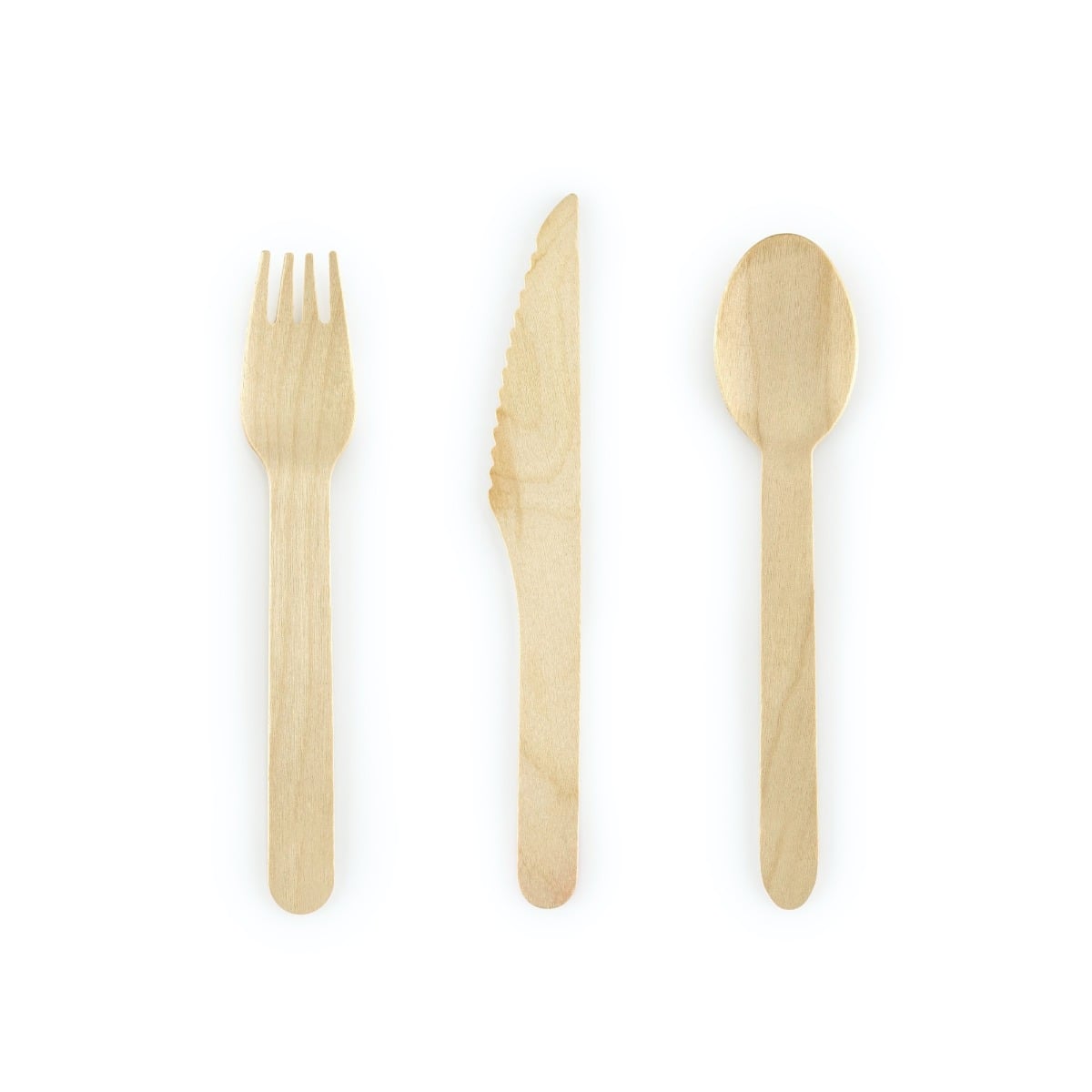 Couverts en bois - Naturel (18pcs)