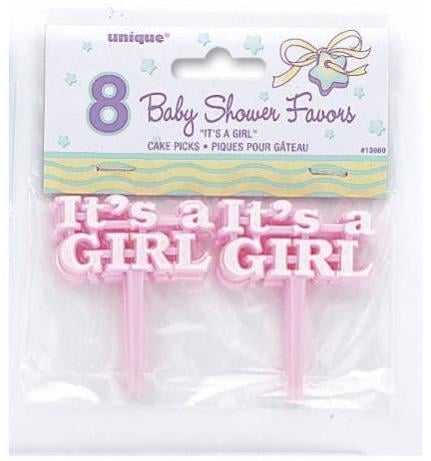 Pics "It's a girl" rose pour gâteaux