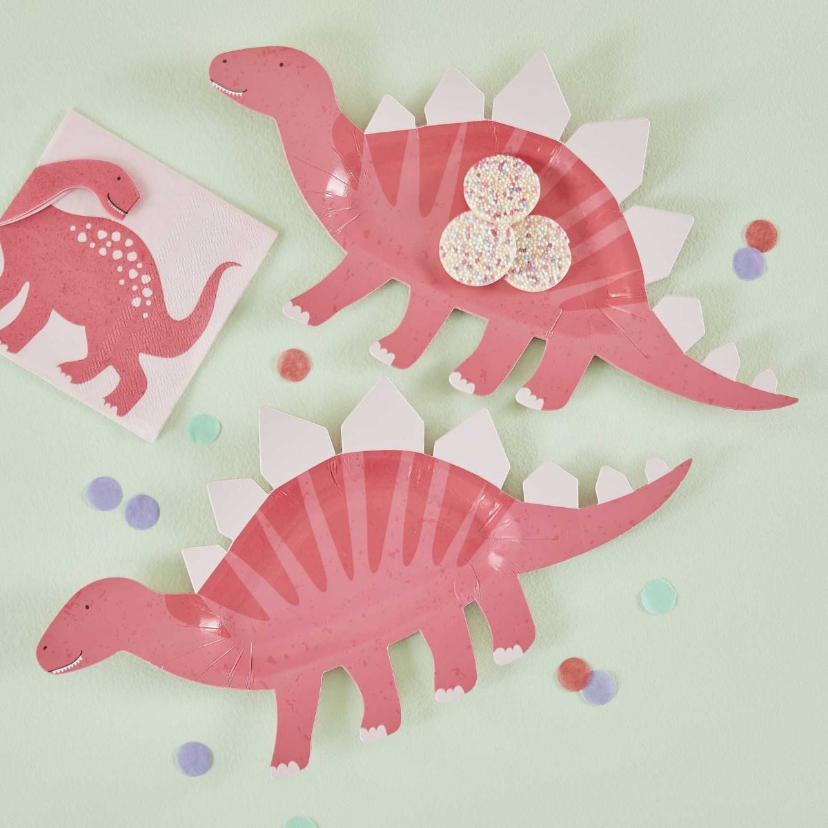 Assiettes - Dino Rose (8pcs)
