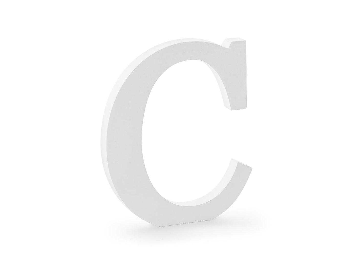 Lettre en bois blanc - C