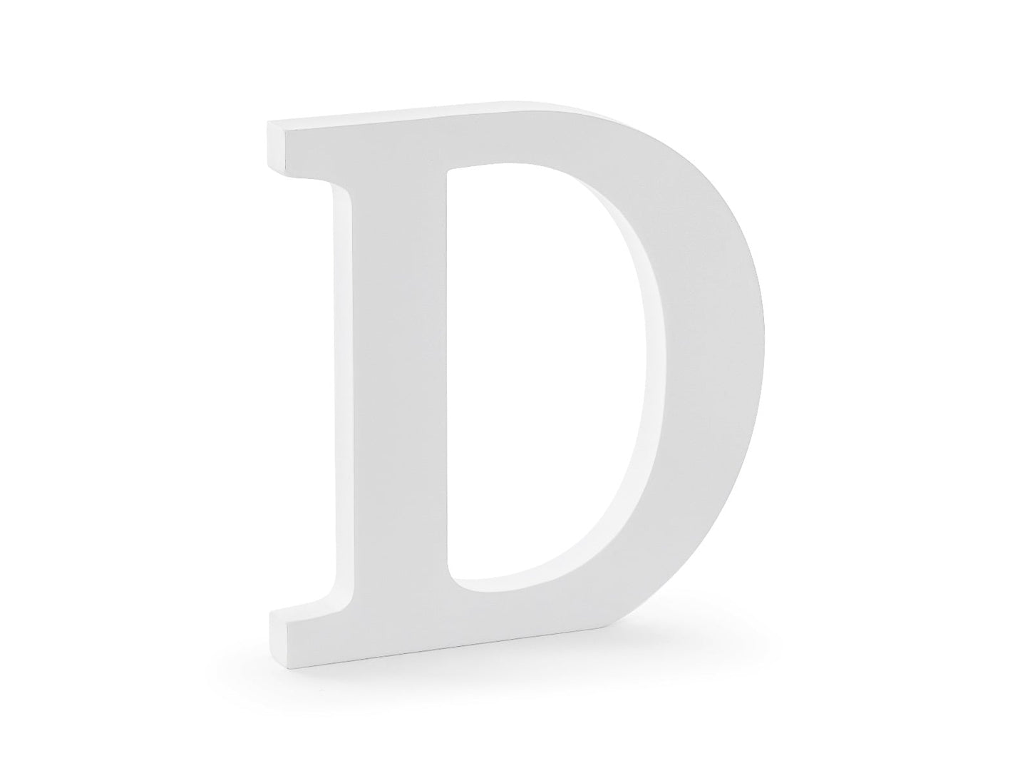 Lettre en bois blanc - D