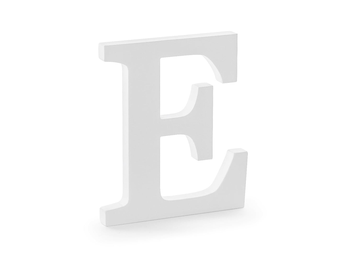 Lettre en bois blanc - E