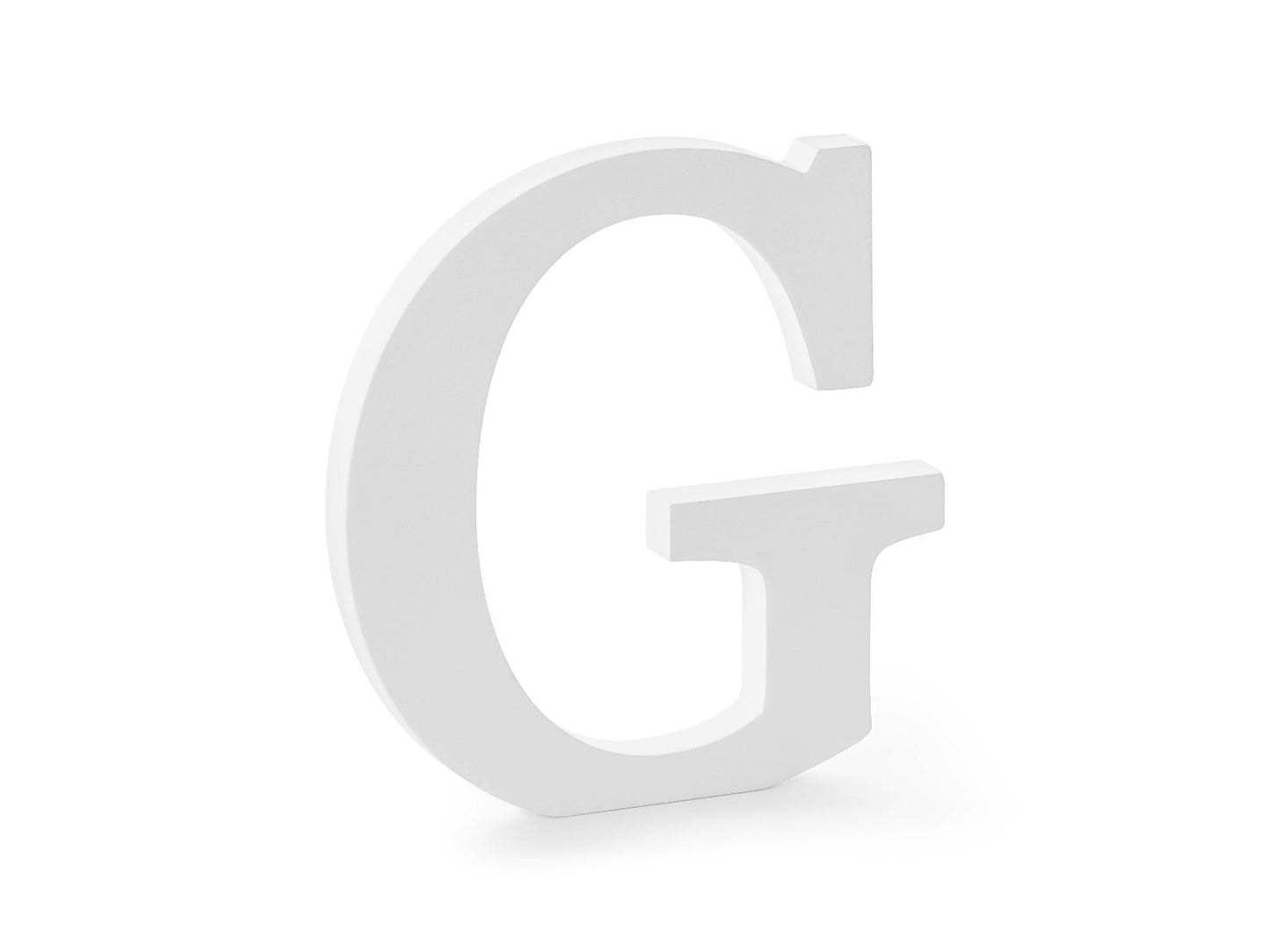 Lettre en bois blanc - G