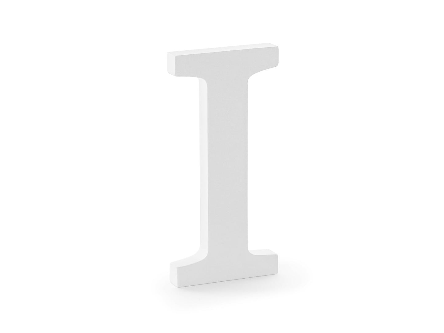 Lettre en bois blanc - I