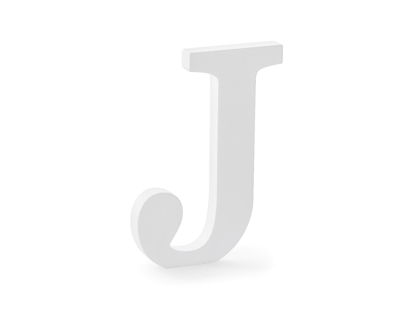 Lettre en bois blanc - J