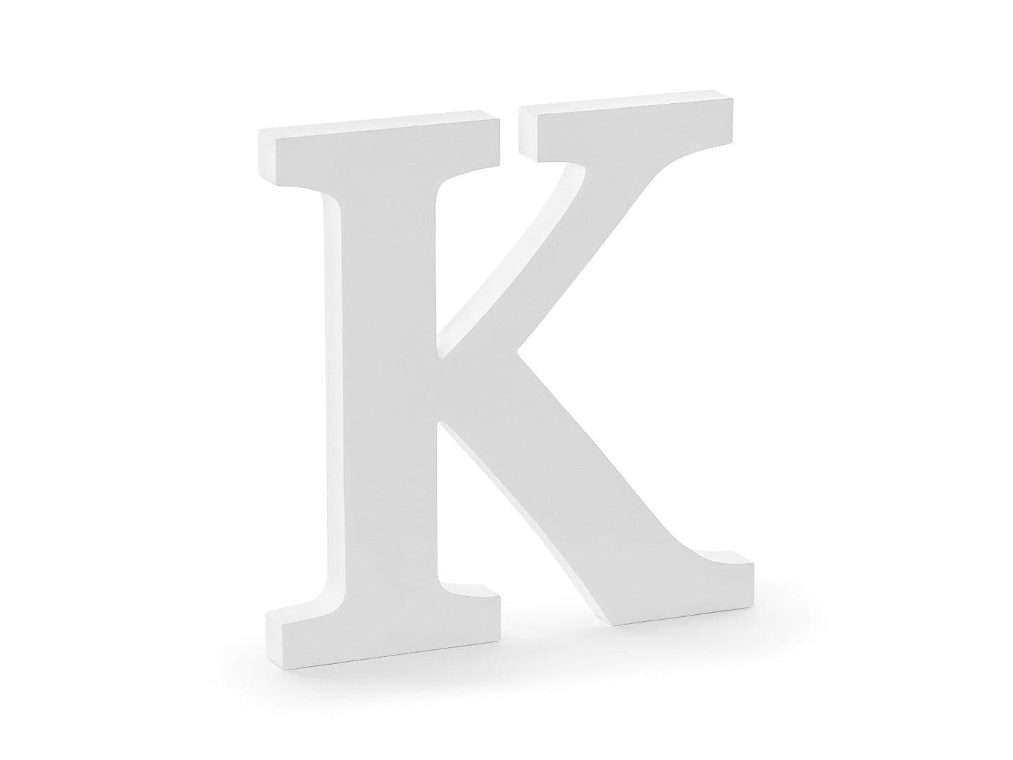 Lettre en bois blanc - K