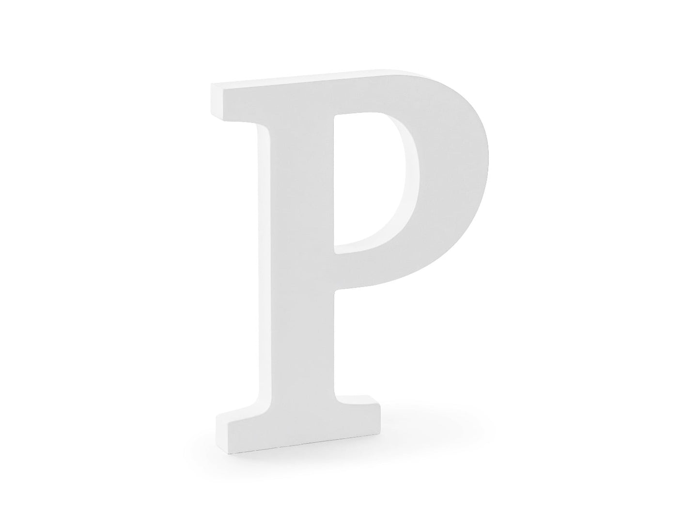 Lettre en bois blanc - P