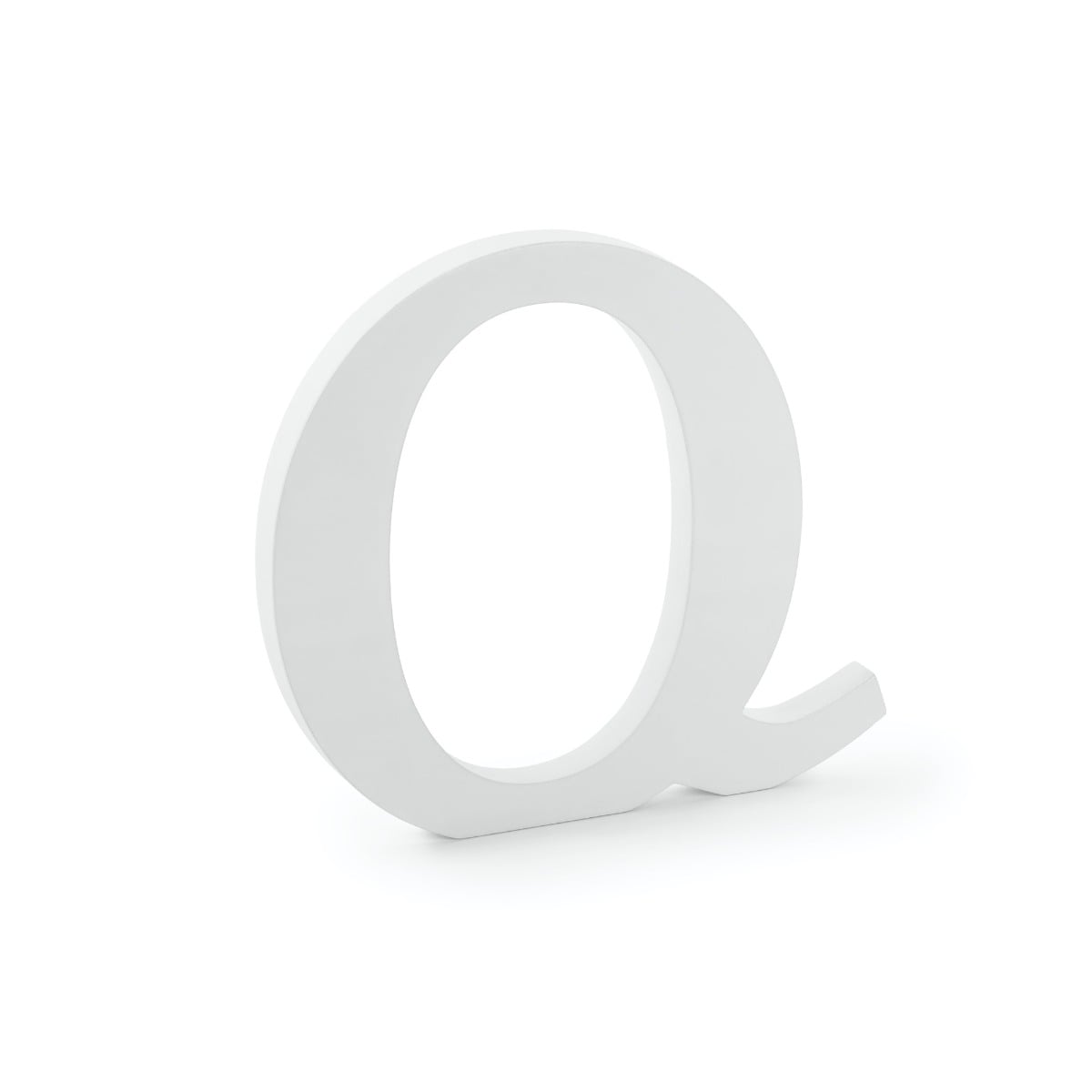 Lettre en bois blanc - Q