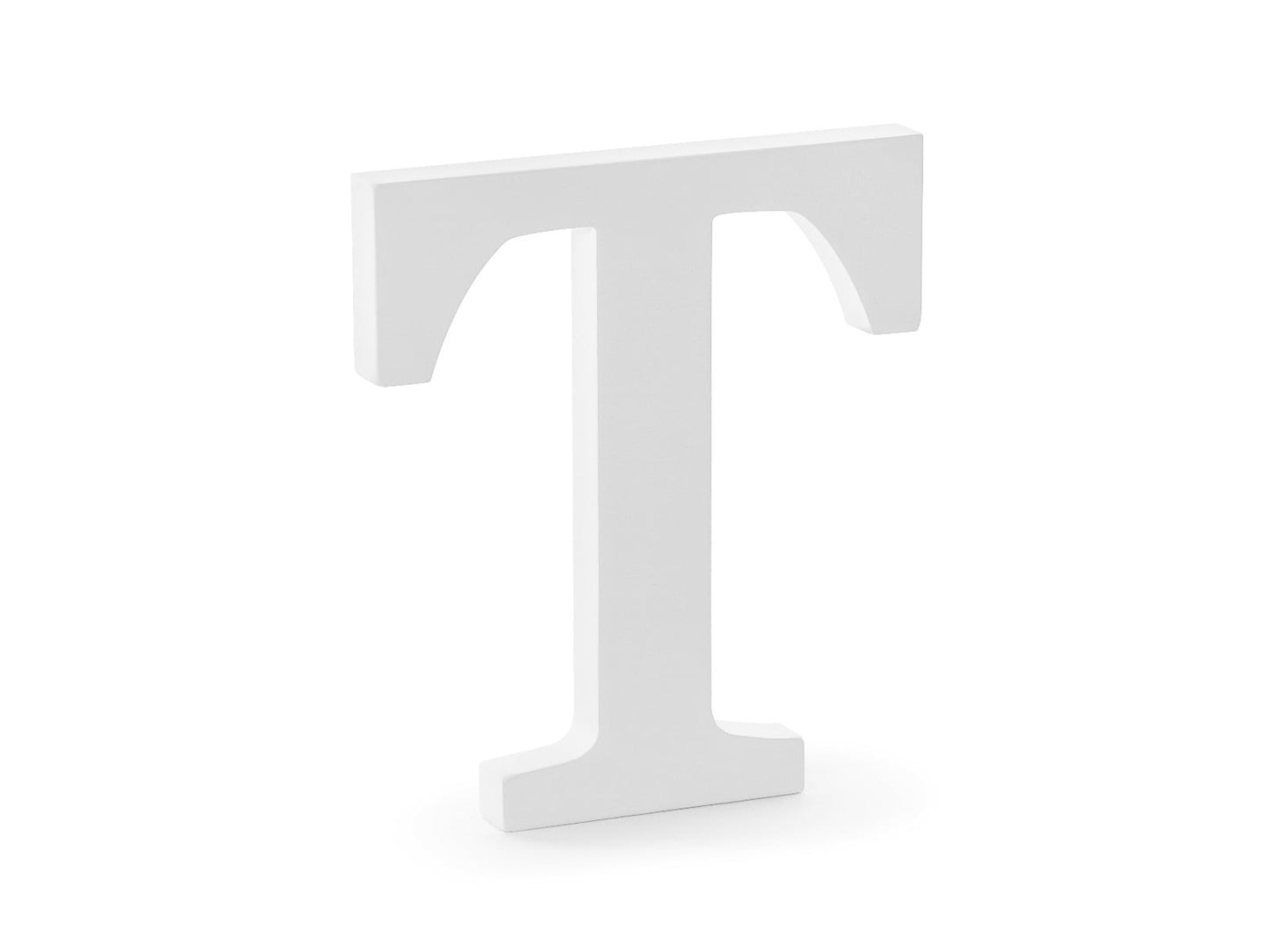Lettre en bois blanc - T