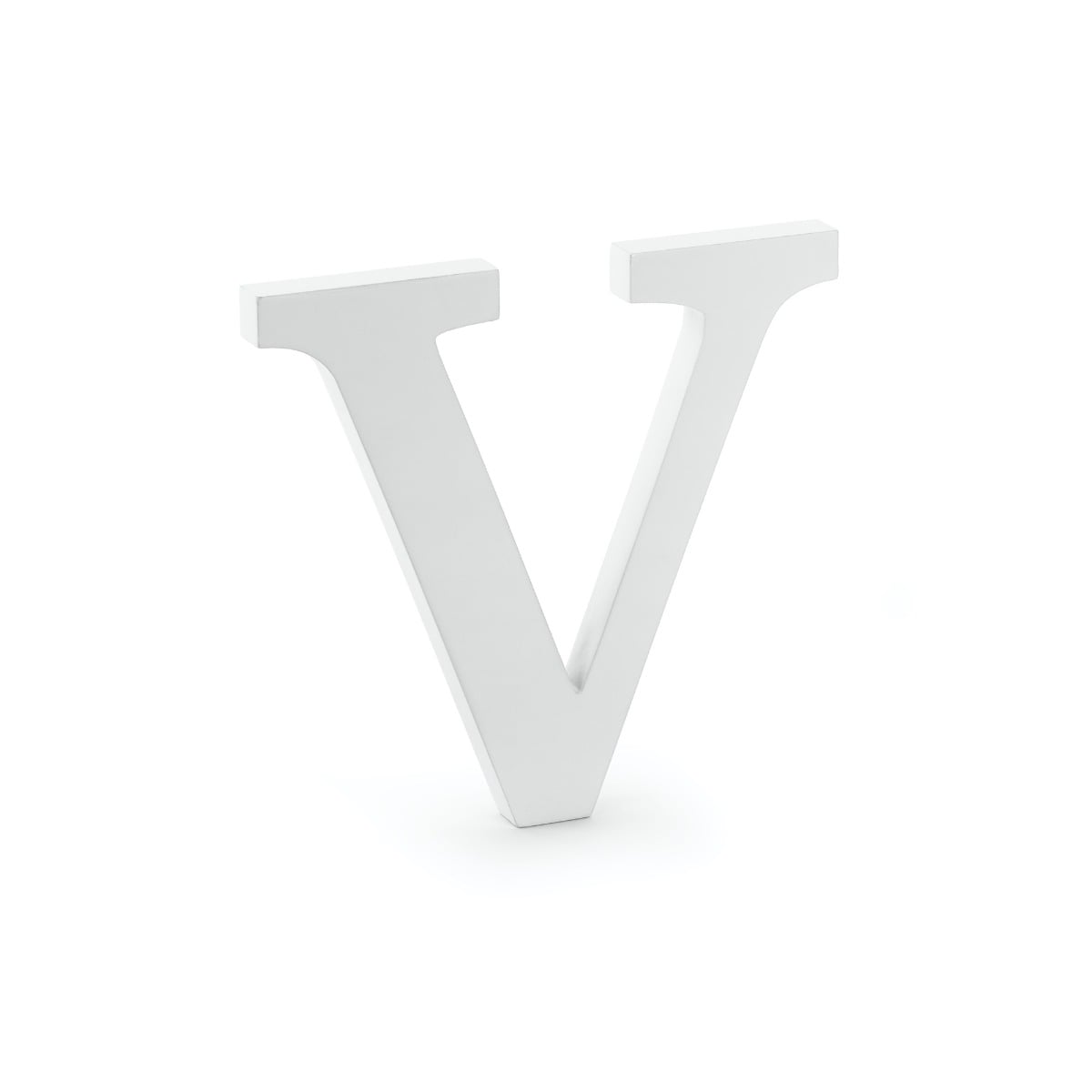 Lettre en bois blanc - V