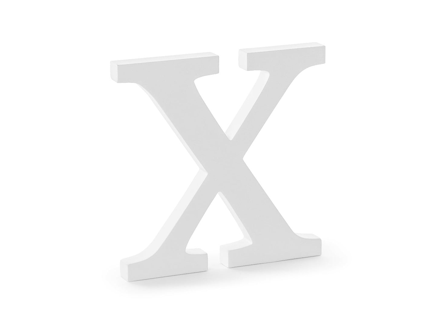 Lettre en bois blanc - X